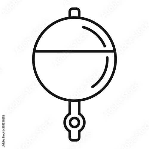 Bobber activity icon. Outline bobber activity vector icon for web design isolated on white background