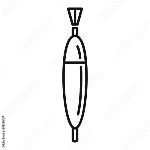 Bobber tackle icon. Outline bobber tackle vector icon for web design isolated on white background