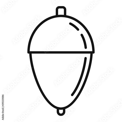 River bobber icon. Outline river bobber vector icon for web design isolated on white background