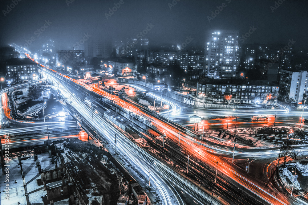 Fototapeta premium View from the Southern bridge, Kyiv, Ukraine