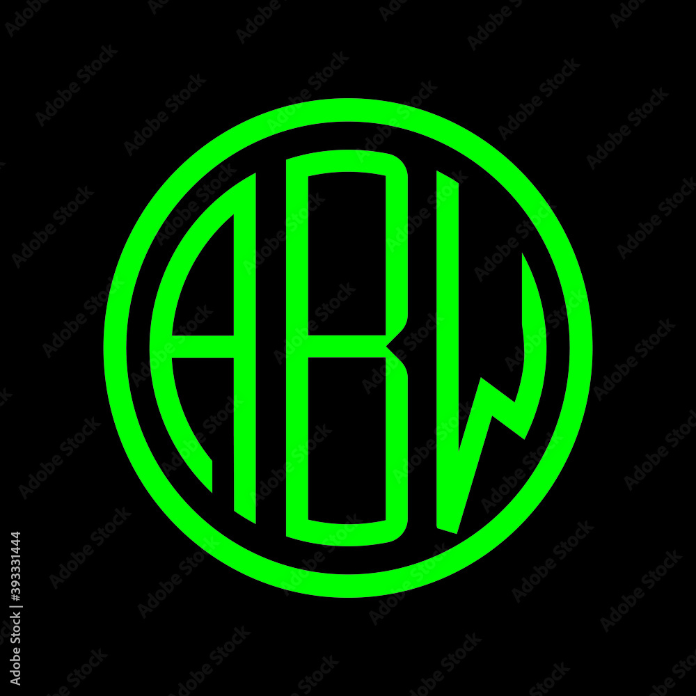 embarazada Morgue Diploma ABW letter logo design/ABW Ellipse 3 letter logo polygon. ABW letter icon  design on black background.A B W logo design. ABW initials Logo design  vector de Stock | Adobe Stock