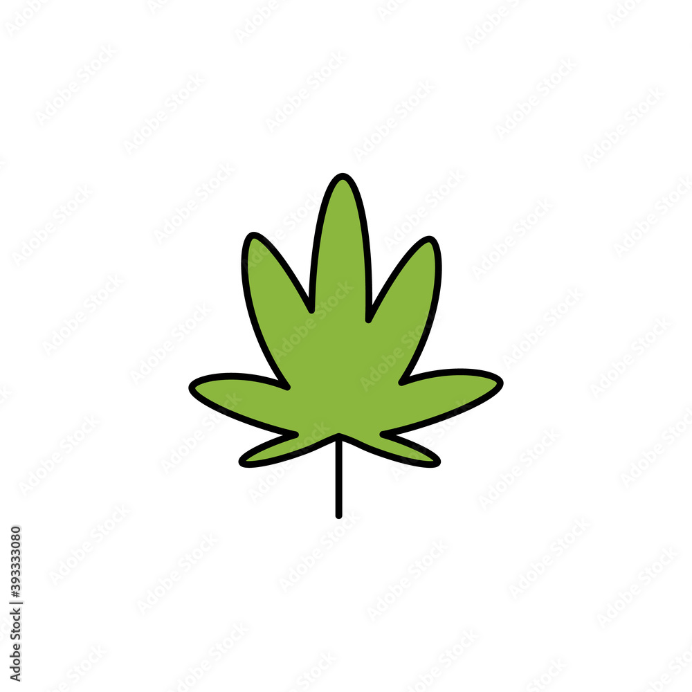 marijuana outline icon. Can be used for web, logo, mobile app, UI, UX on white background