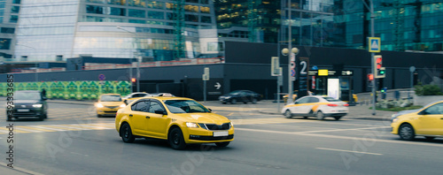 Taxi on the street in Moscow