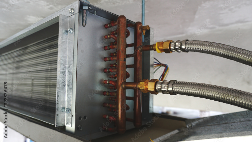 Connecting flexible hose with Fan coil unit for office building air