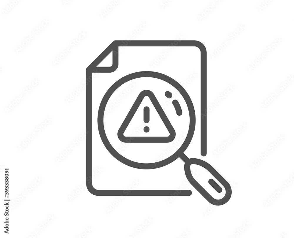Search document line icon. Help book sign. Instruction manual symbol. Quality design element. Linear style search document icon. Editable stroke. Vector Search document line icon. Help book sign. Instruction manual symbol. Quality design element. Linear style search document icon. Editable stroke. Vector
