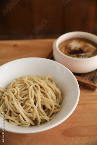 Tsukemen ramen with soup for dipping Japanese food