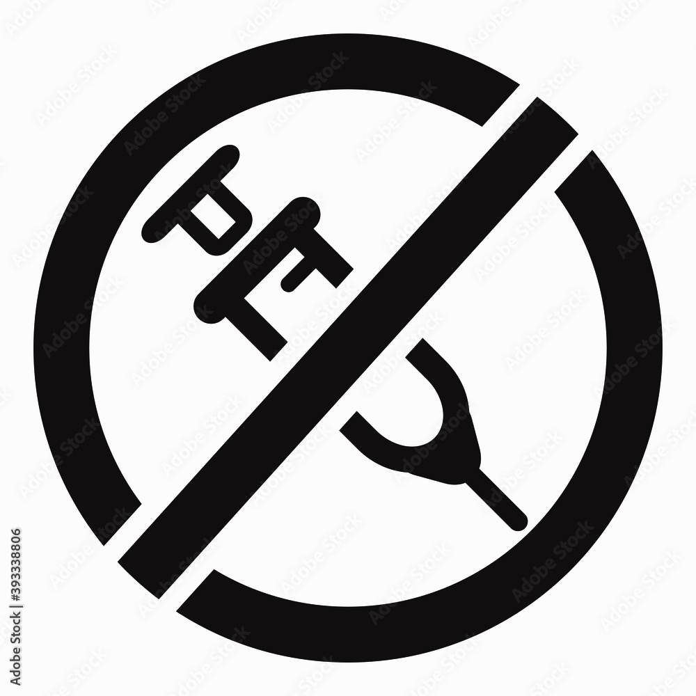 No syringe icon. Stop drugs. Ban on injections. The danger of drugs. Needle restriction. Vector icon. No syringe icon. Stop drugs. Ban on injections. The danger of drugs. Needle restriction. Vector icon.