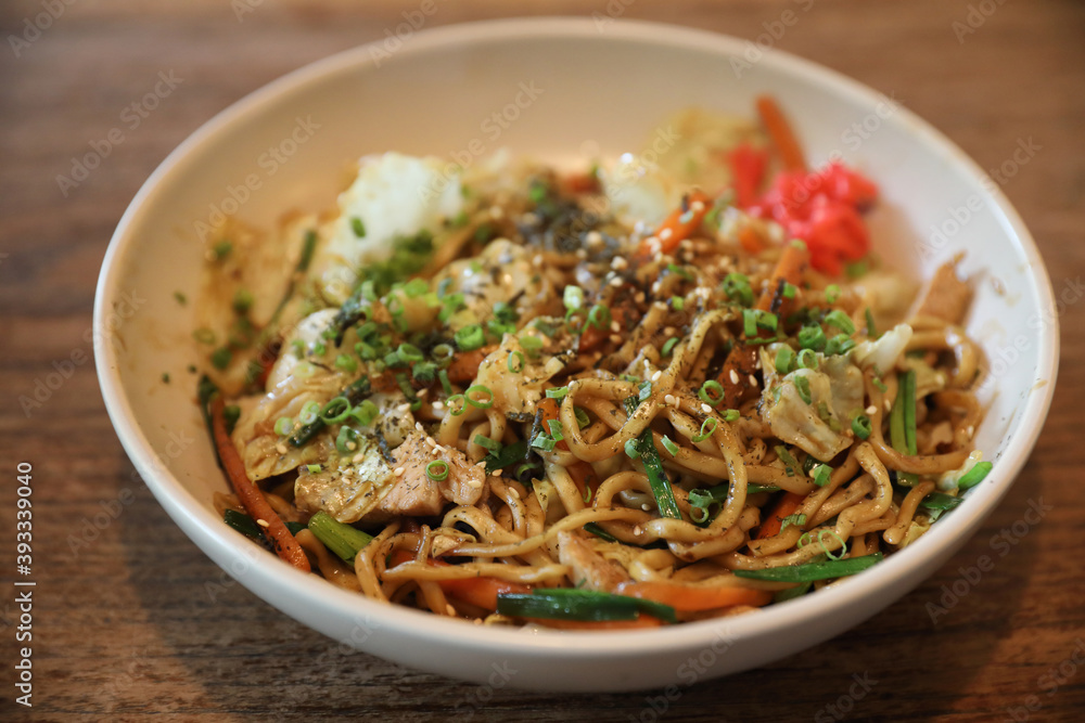 fried noodles japanese style Yakisoba Japanese food fried noodles japanese style Yakisoba Japanese food
