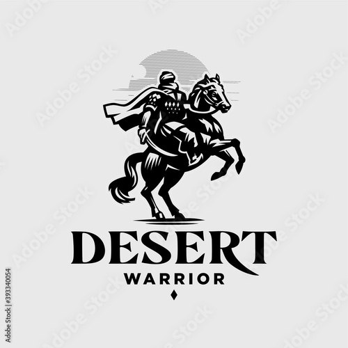 Male warrior on the horse