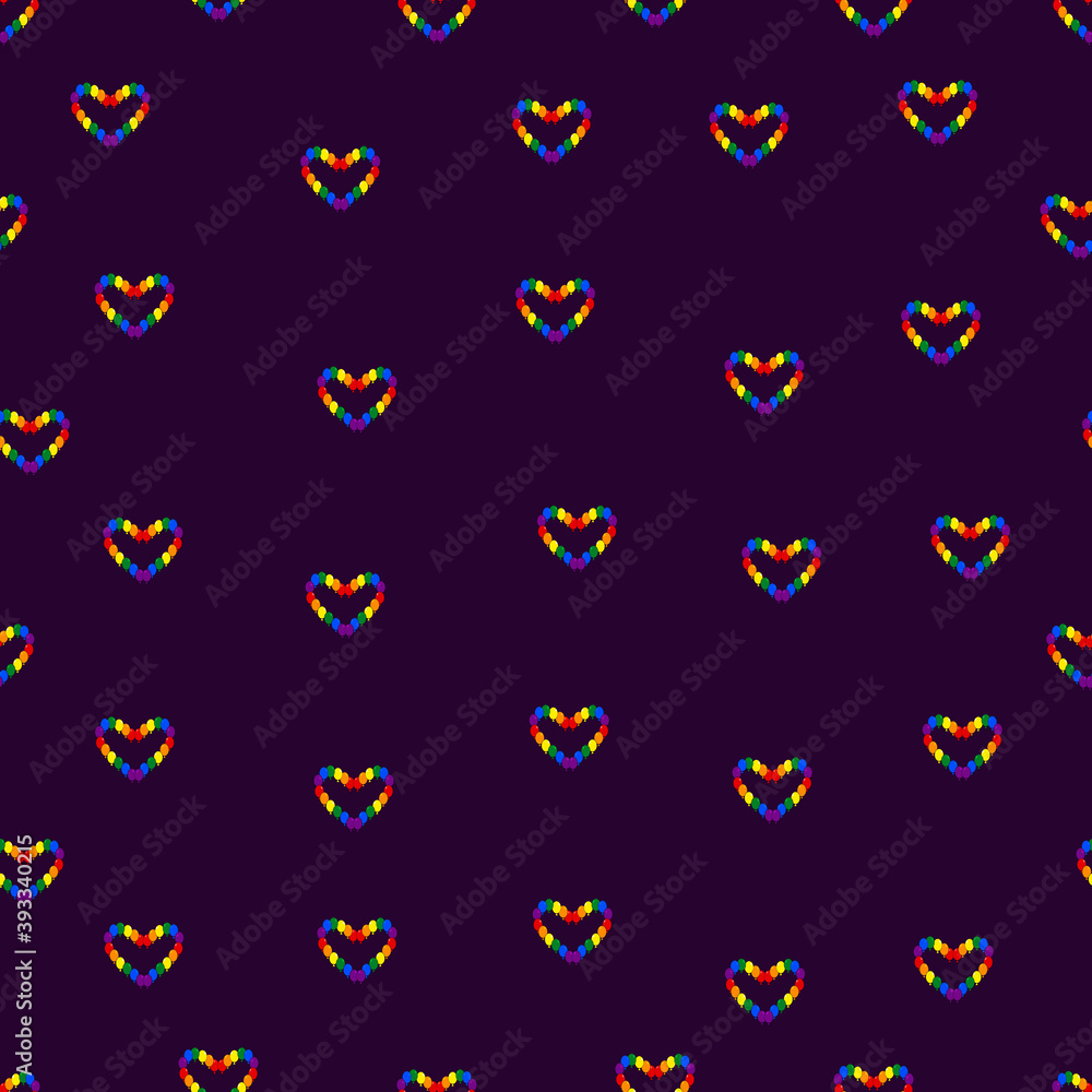 Seamless pattern with multicolored balloons (LGBT) Seamless pattern with multicolored balloons (LGBT)