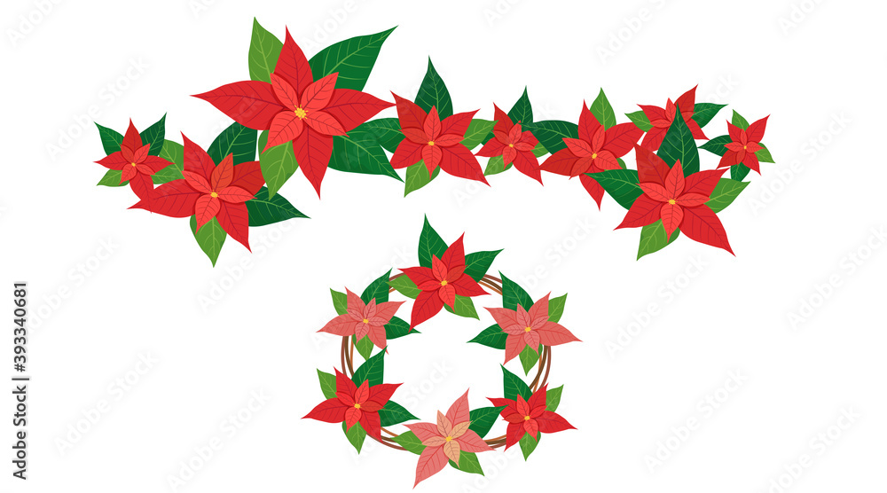 poinsettia design element poinsettia design element