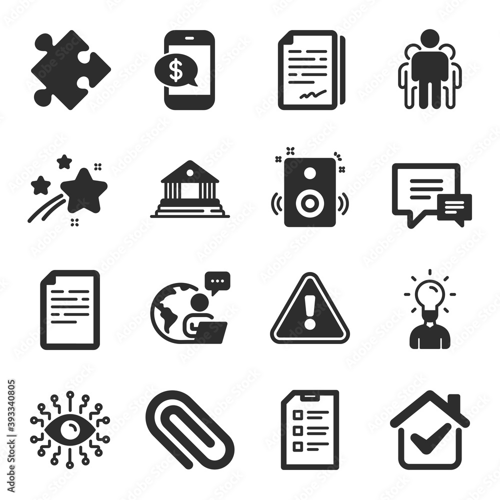 Set of Education icons, such as Strategy, Document signature, Document symbols. Group, Checklist, Court building signs. Paper clip, Comment, Education. Phone payment, Speakers flat icons. Vector Set of Education icons, such as Strategy, Document signature, Document symbols. Group, Checklist, Court building signs. Paper clip, Comment, Education. Phone payment, Speakers flat icons. Vector