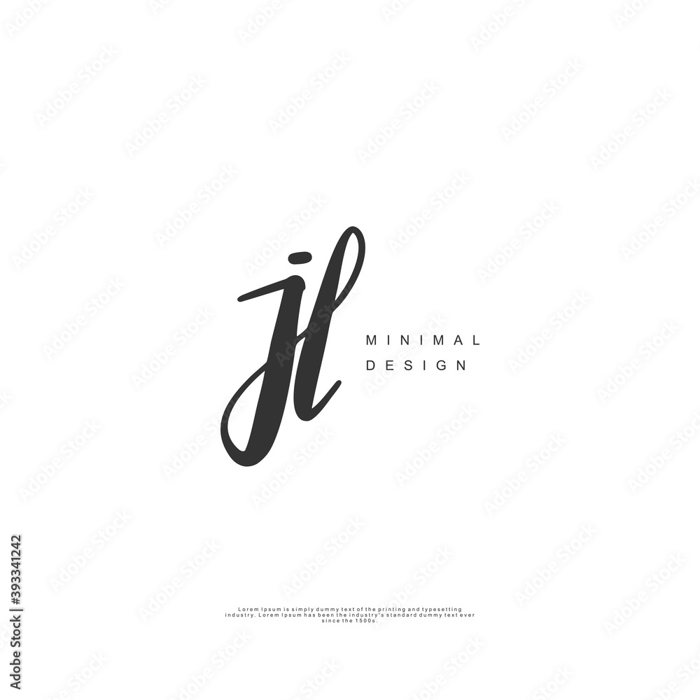 JL Initial handwriting or handwritten logo for identity. Logo with signature and hand drawn style. JL Initial handwriting or handwritten logo for identity. Logo with signature and hand drawn style.