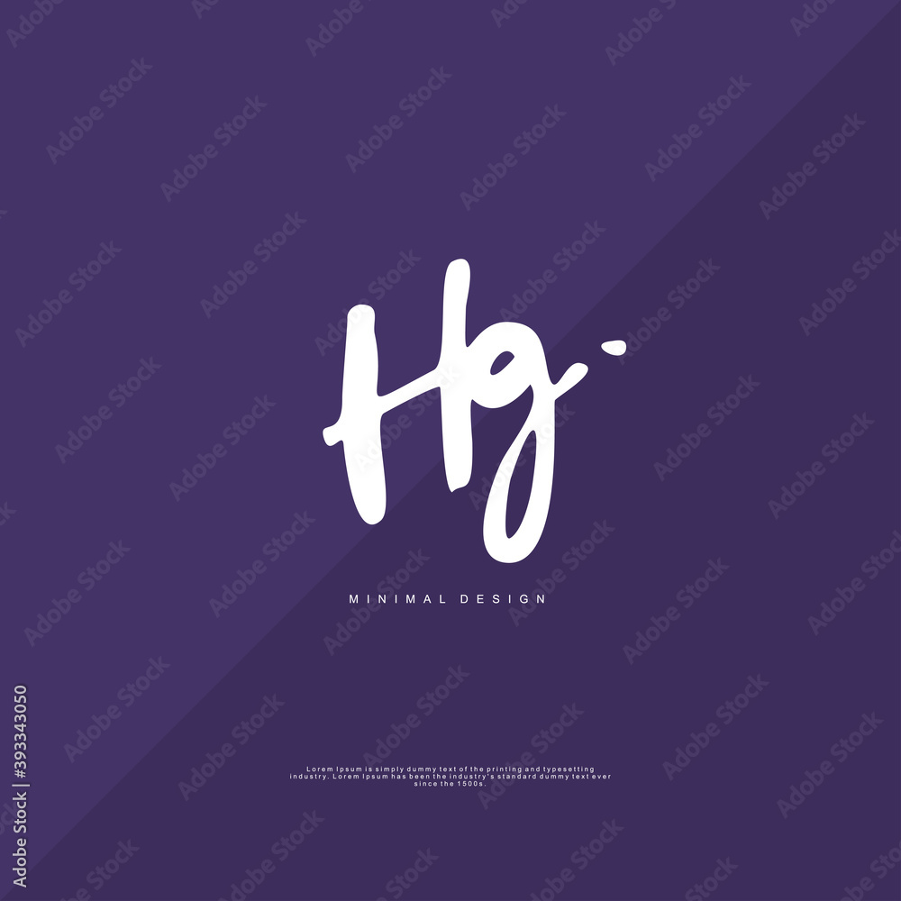 HG Initial handwriting or handwritten logo for identity. Logo with signature and hand drawn style. HG Initial handwriting or handwritten logo for identity. Logo with signature and hand drawn style.