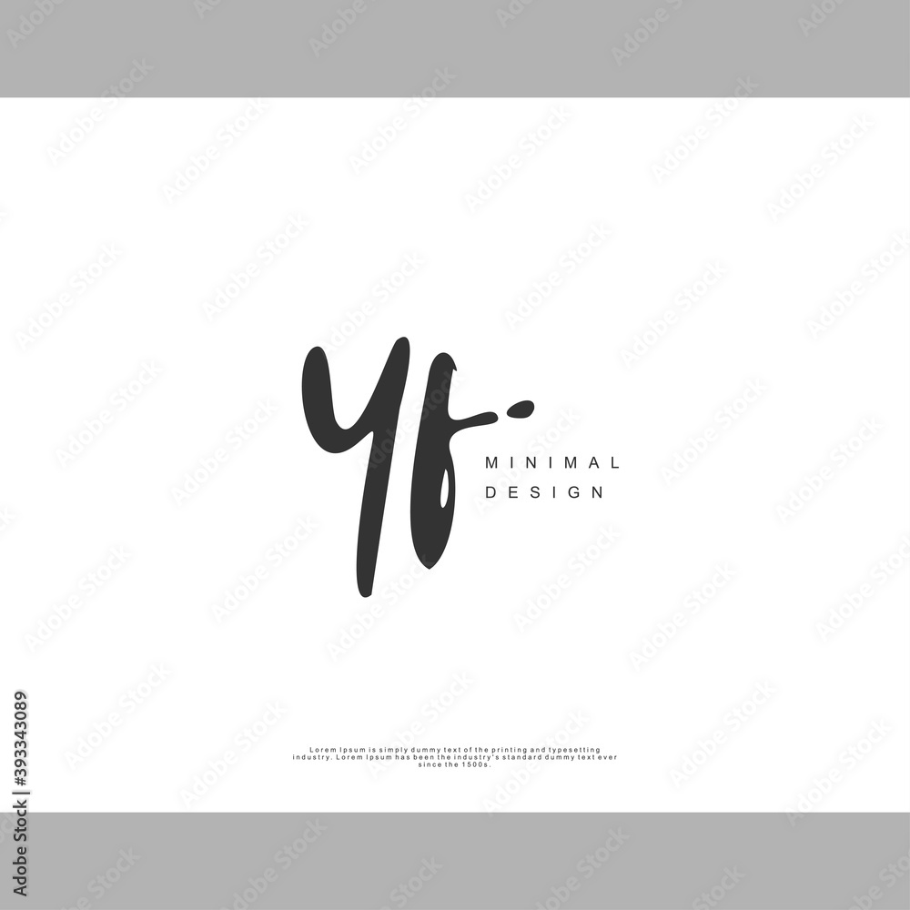 YF Initial handwriting or handwritten logo for identity. Logo with signature and hand drawn style. YF Initial handwriting or handwritten logo for identity. Logo with signature and hand drawn style.