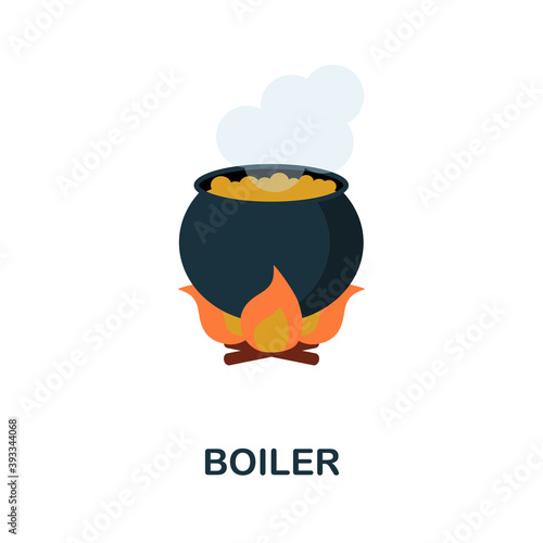 Boiler icon. Simple element from halloween collection. Creative Boiler icon for web design, templates, infographics and more
