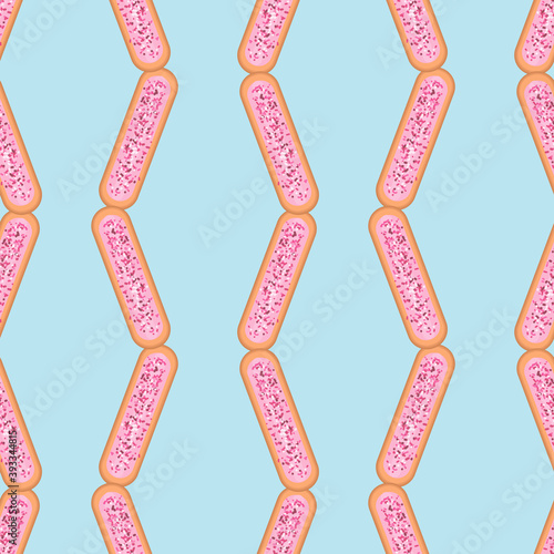 vector seamless pattern with eclairs