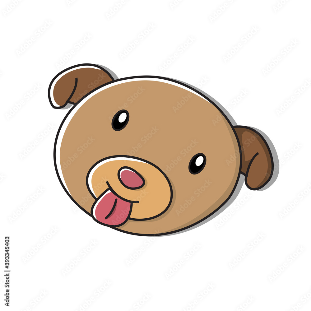 cute dog head illustration, perfect for logos, icons, design elements, stickers and more cute dog head illustration, perfect for logos, icons, design elements, stickers and more