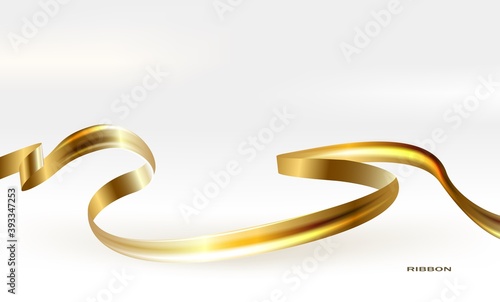 Vector illustration of Gold ribbon