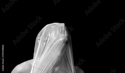 Cuadro en lienzo portrait strangulation, plastic bag on head