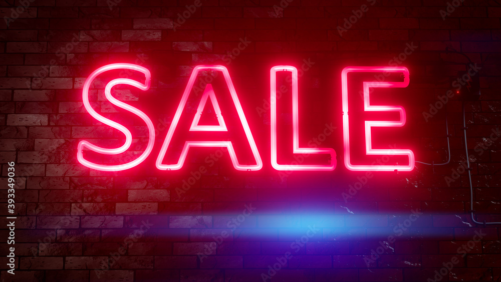 neon light sale sign