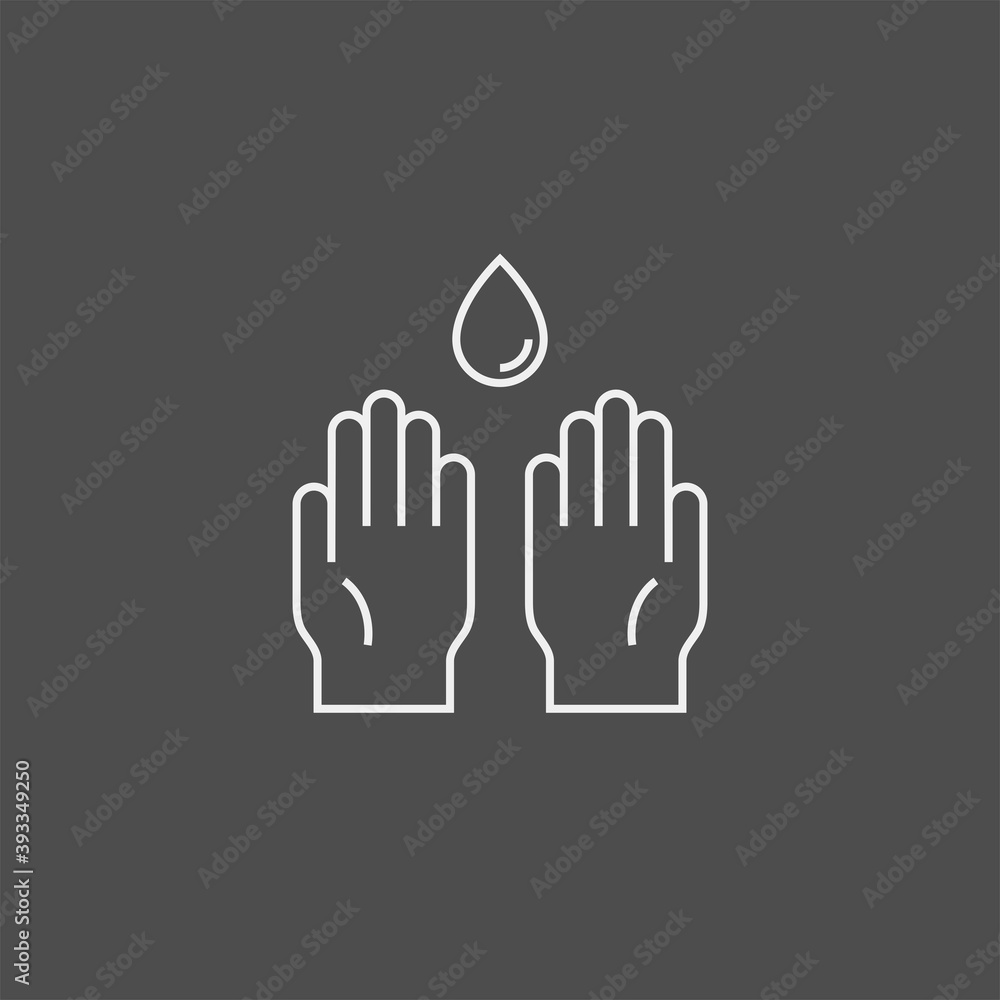 Hand wash flat vector icon. Clean hands flat vector icon Hand wash flat vector icon. Clean hands flat vector icon