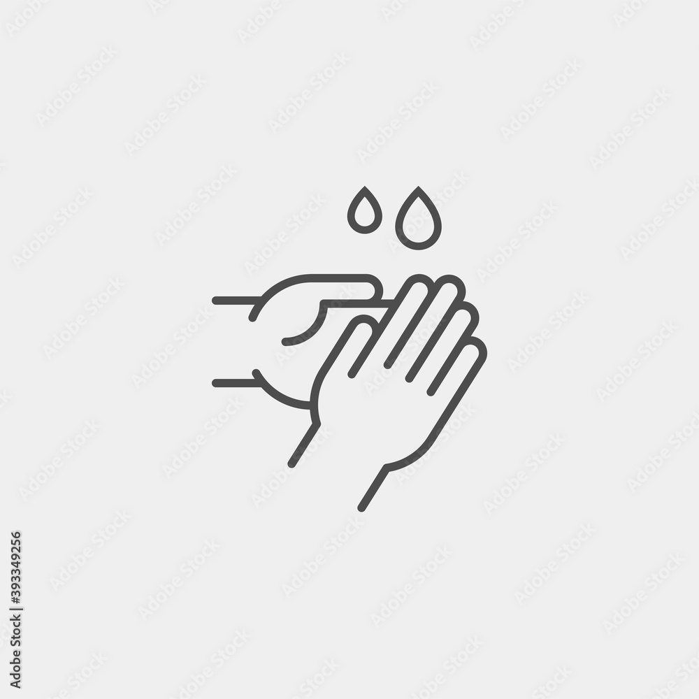 Hand wash flat vector icon. Clean hands flat vector icon	