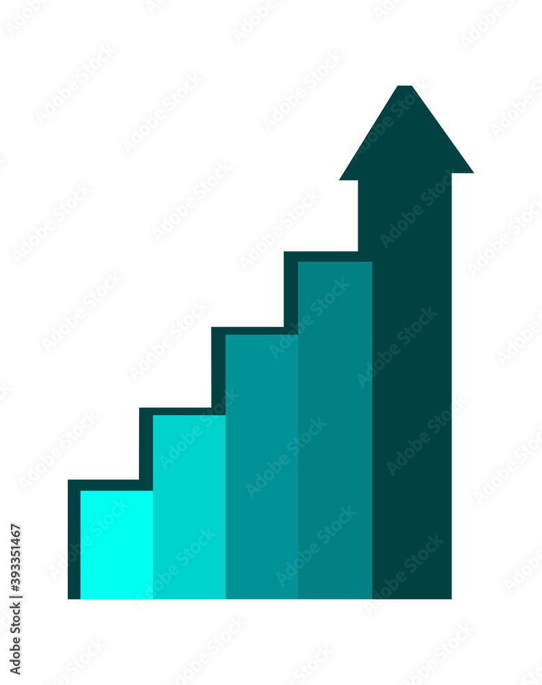 Abstract chart, financial graph, analytics element cartoon vector illustration Abstract chart, financial graph, analytics element cartoon vector illustration