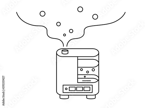 加湿器　加湿　水蒸気　看板　挿し絵　イラスト　アイコン