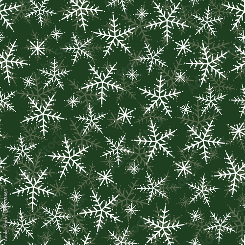 Wallpaper Mural Vector white christmas snowflakes repeat pattern backcground Torontodigital.ca