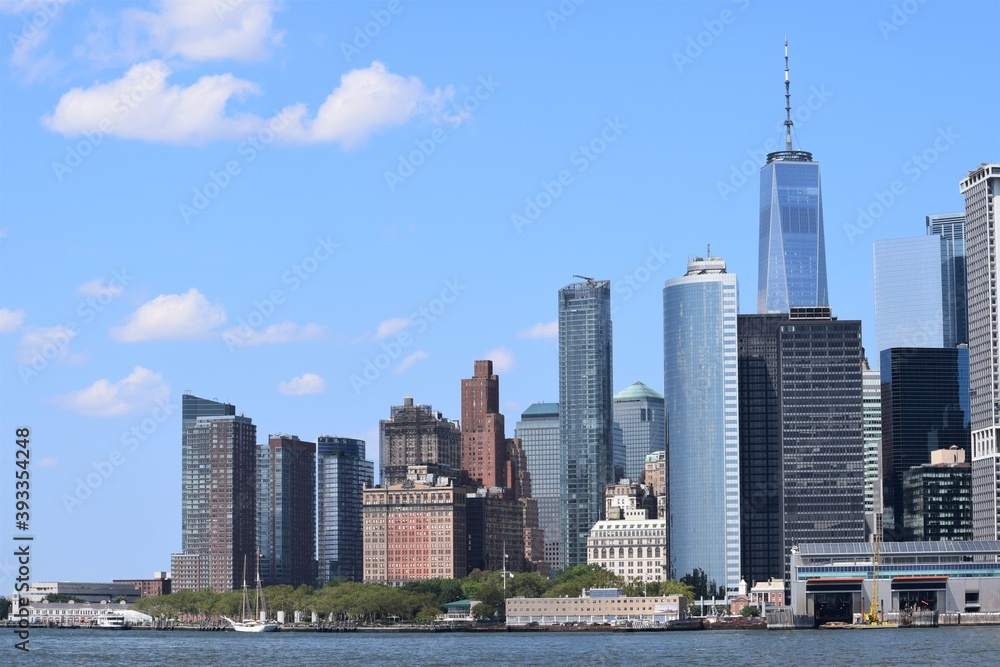 NYC New York City Business Center Downtown Skyline Panoramic View