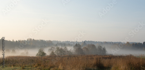 mist over the village, the fog over the forests and rivers © михаил ноев