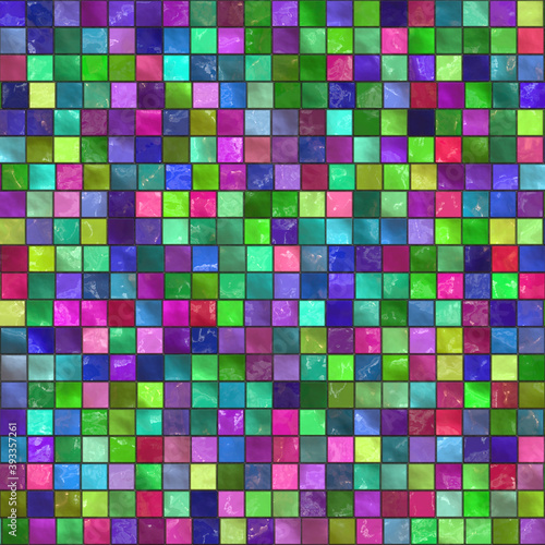 colored mosaic tiles