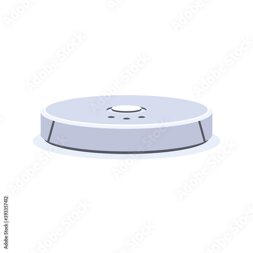 A robot vacuum cleaner icon 3d