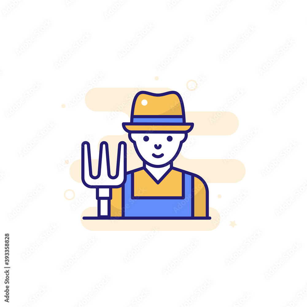 Gardner illustration Outline Filled Style Icon. EPS File 10 Gardner illustration Outline Filled Style Icon. EPS File 10