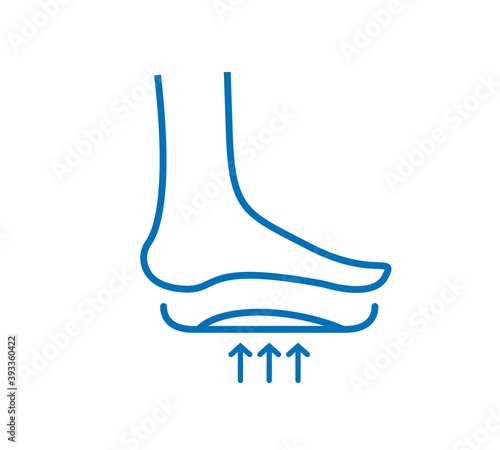 Orthopedic insoles icon in line style isolated on white background