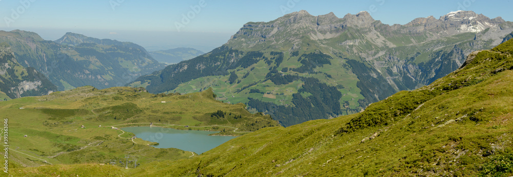 Mountain landscape over Engelberg in the Swiss alps Mountain landscape over Engelberg in the Swiss alps