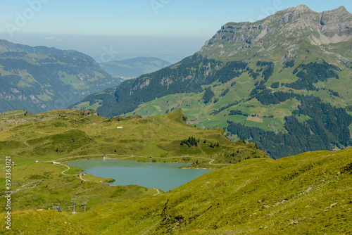 Mountain landscape over Engelberg in the Swiss alps