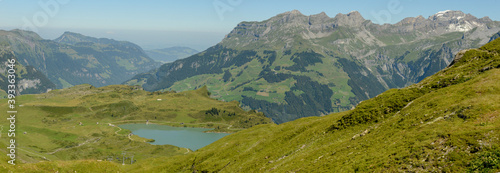 Mountain landscape over Engelberg in the Swiss alps