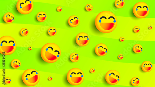 3D emoji background