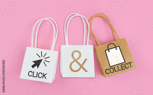 click and collect concept, buy online and collect in local store