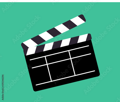 movie, clap board, vector illustration,