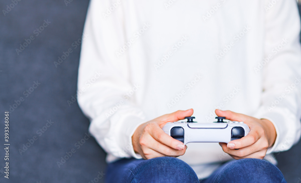 ゲーム コントローラで遊ぶティーンエイジャー 【eスポーツ】 ゲーム コントローラで遊ぶティーンエイジャー 【eスポーツ】