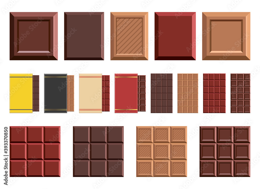 Chocolate bar vector design illustration isolated on white background