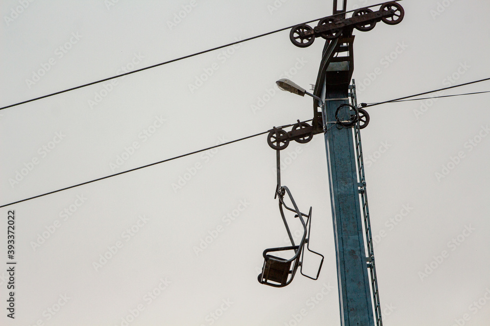 Obraz premium Skilift in Paltinis, Romania