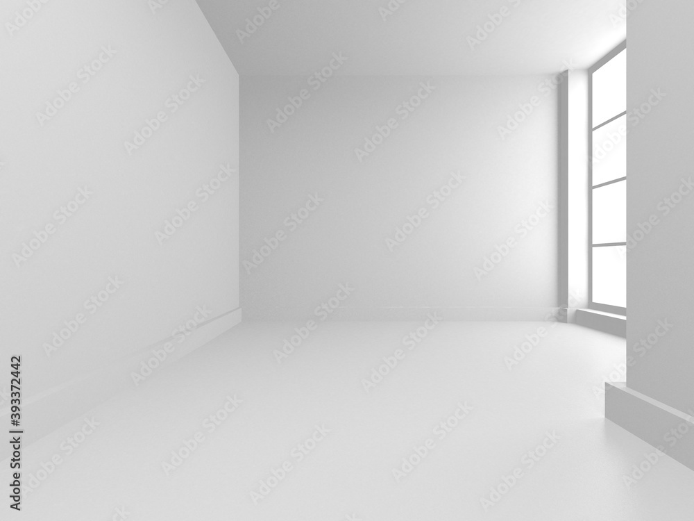 Illuminated room interior design. Modern architecture concept background Illuminated room interior design. Modern architecture concept background