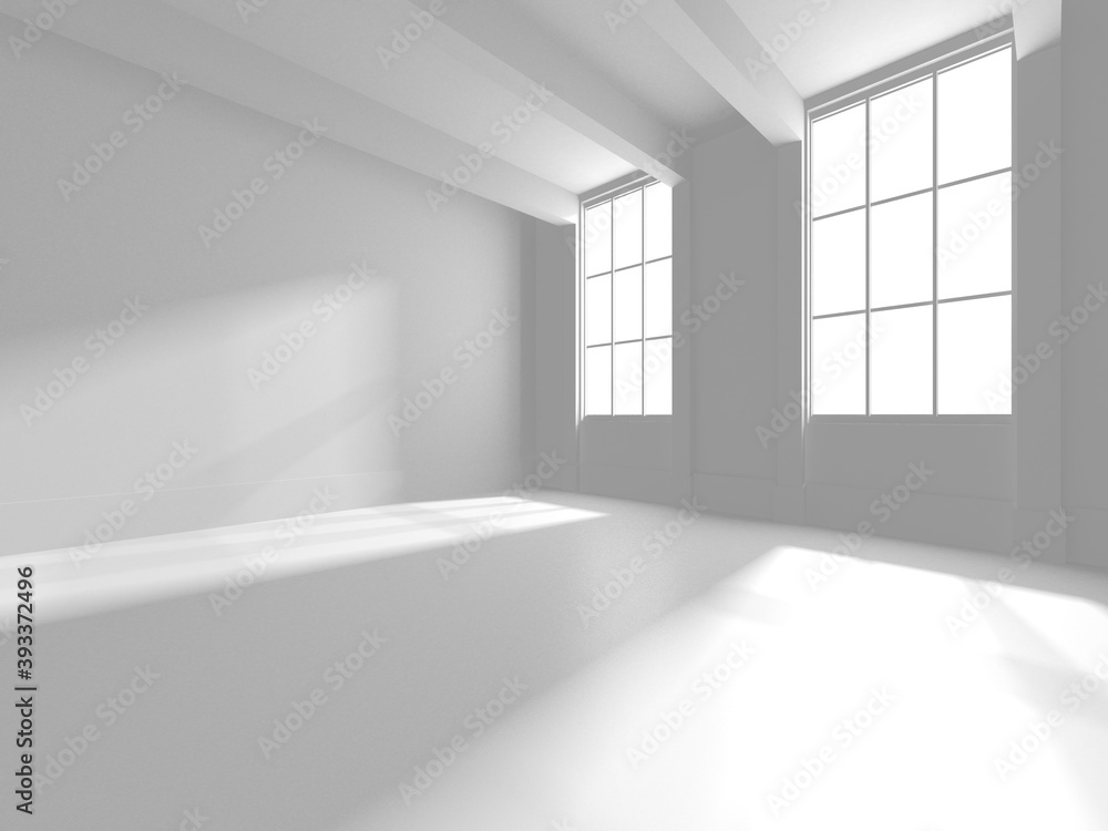 White Modern Background. Abstract Room Interior Concept