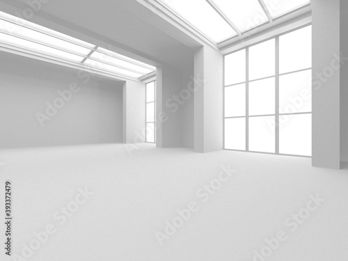 White Modern Background. Abstract Room Interior Concept