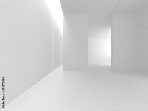 Wallpaper Mural White Modern Empty Room. Abstract Building Concept Torontodigital.ca