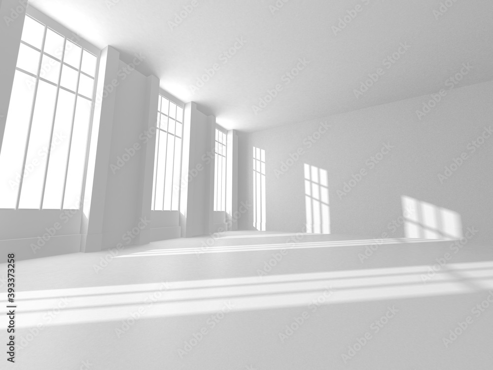 Obraz premium Abstract White Room Architecture Design Concept